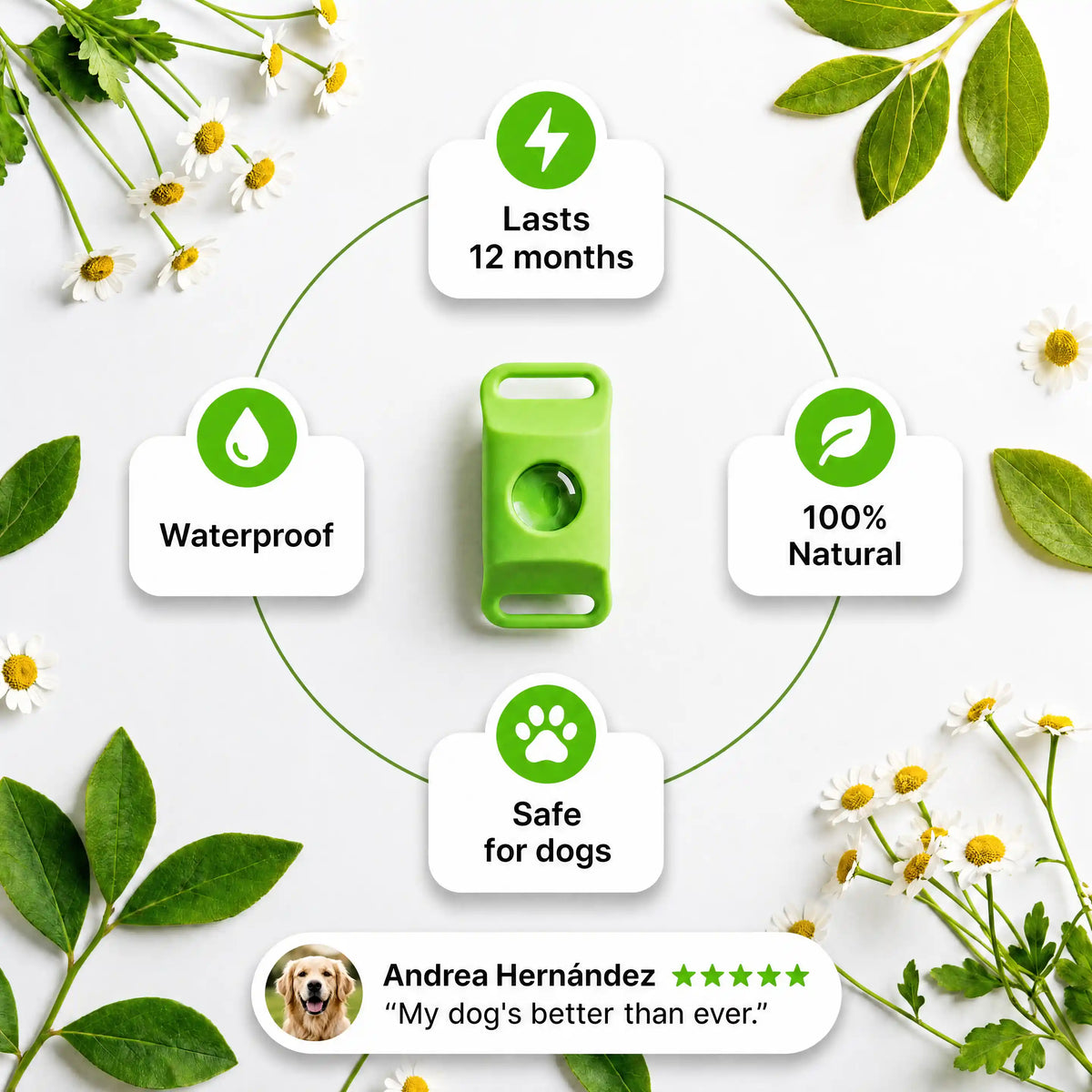 PawCore™ - 12 Months All Natural Flea and Tick Tags for Dogs
